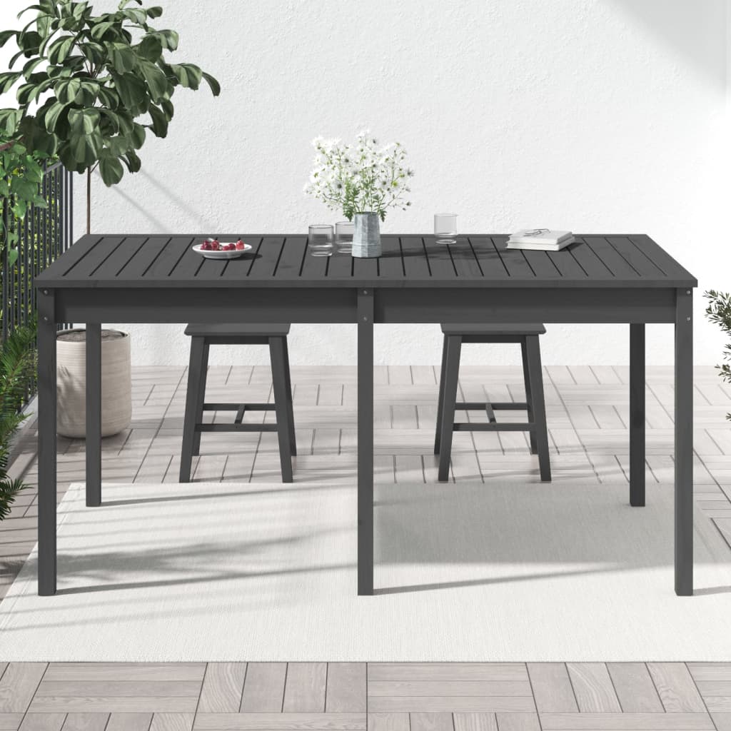 Tavolo da Giardino Grigio 159,5x82,5x76 cm Legno Massello Pino - homemem39