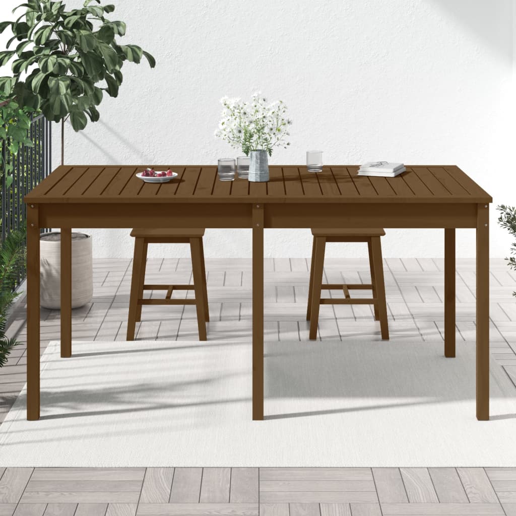 Tavolo da Giardino Miele 159,5x82,5x76cm Legno Massello di Pino - homemem39