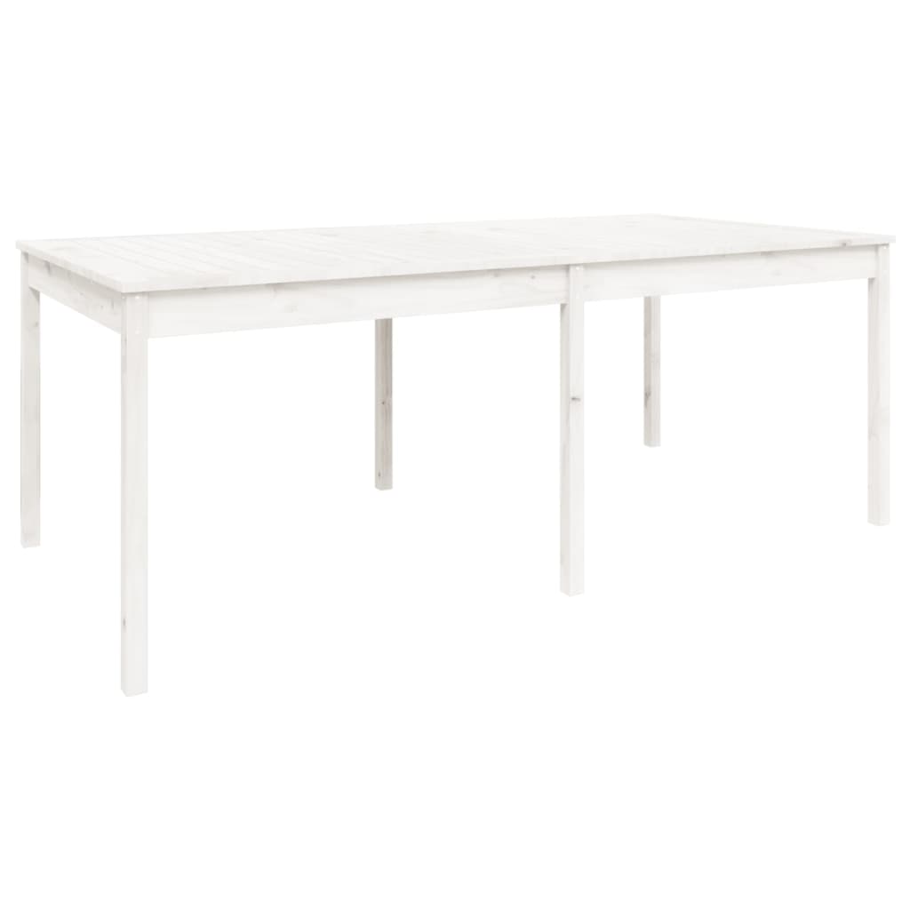 Tavolo da Giardino Bianco 203,5x100x76cm Legno Massello di Pino - homemem39