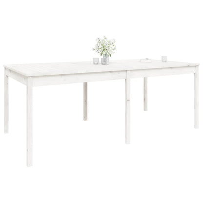 Tavolo da Giardino Bianco 203,5x100x76cm Legno Massello di Pino - homemem39