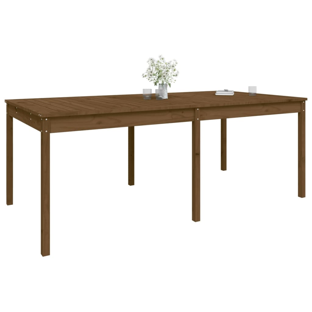 Tavolo da Giardino Miele 203,5x100x76cm Legno Massello di Pino - homemem39