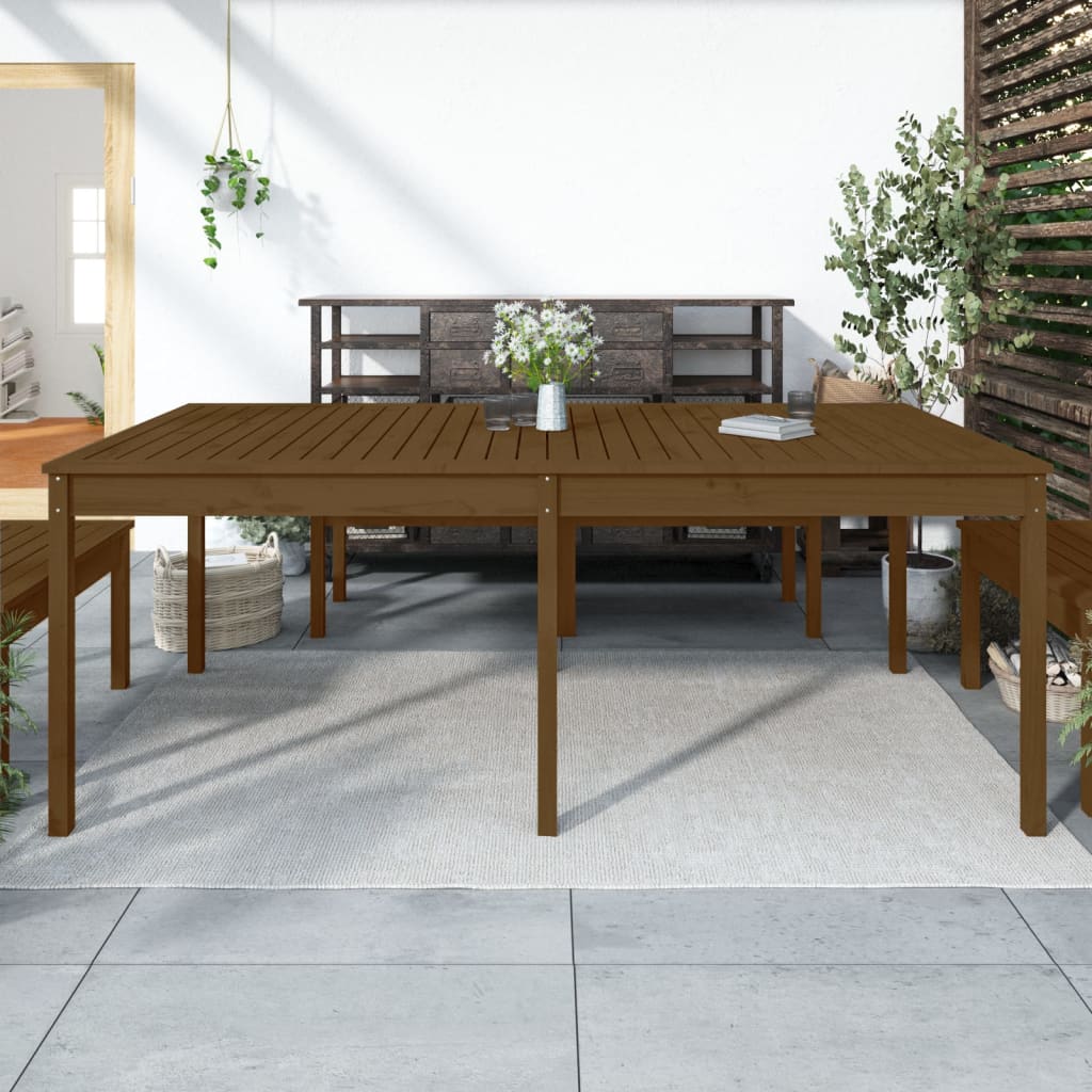 Tavolo da Giardino Miele 203,5x100x76cm Legno Massello di Pino - homemem39