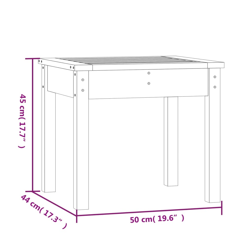 Panca da Giardino Bianca 50x44x45 cm Legno Massello di Pino - homemem39