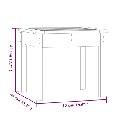 Panca da Giardino Bianca 50x44x45 cm Legno Massello di Pino - homemem39