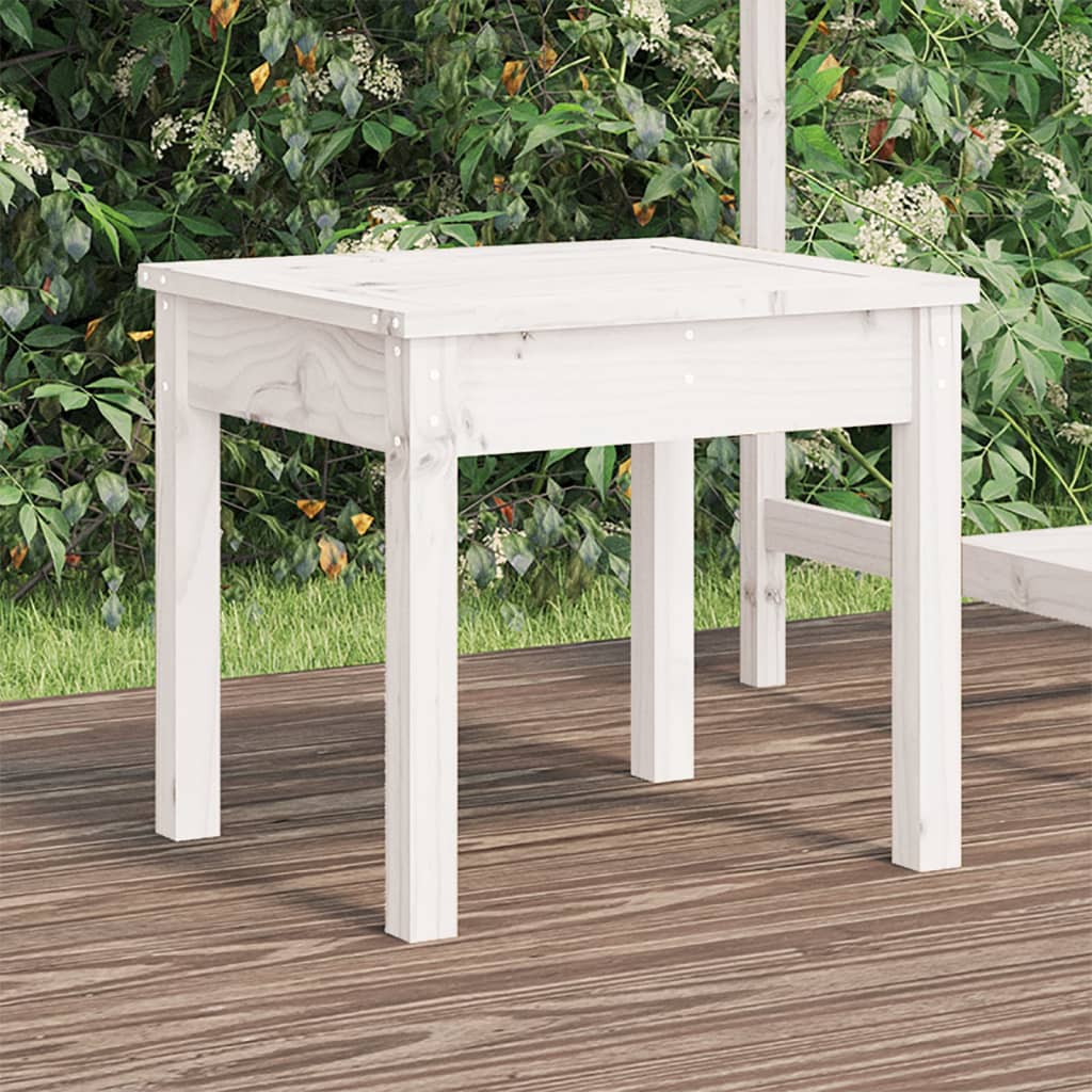 Panca da Giardino Bianca 50x44x45 cm Legno Massello di Pino - homemem39