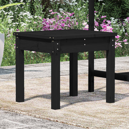 Panca da Giardino Nera 50x44x45 cm Legno Massello di Pino - homemem39