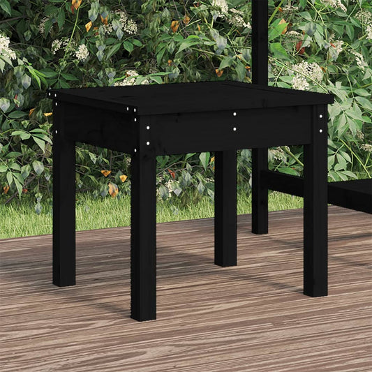 Panca da Giardino Nera 50x44x45 cm Legno Massello di Pino - homemem39