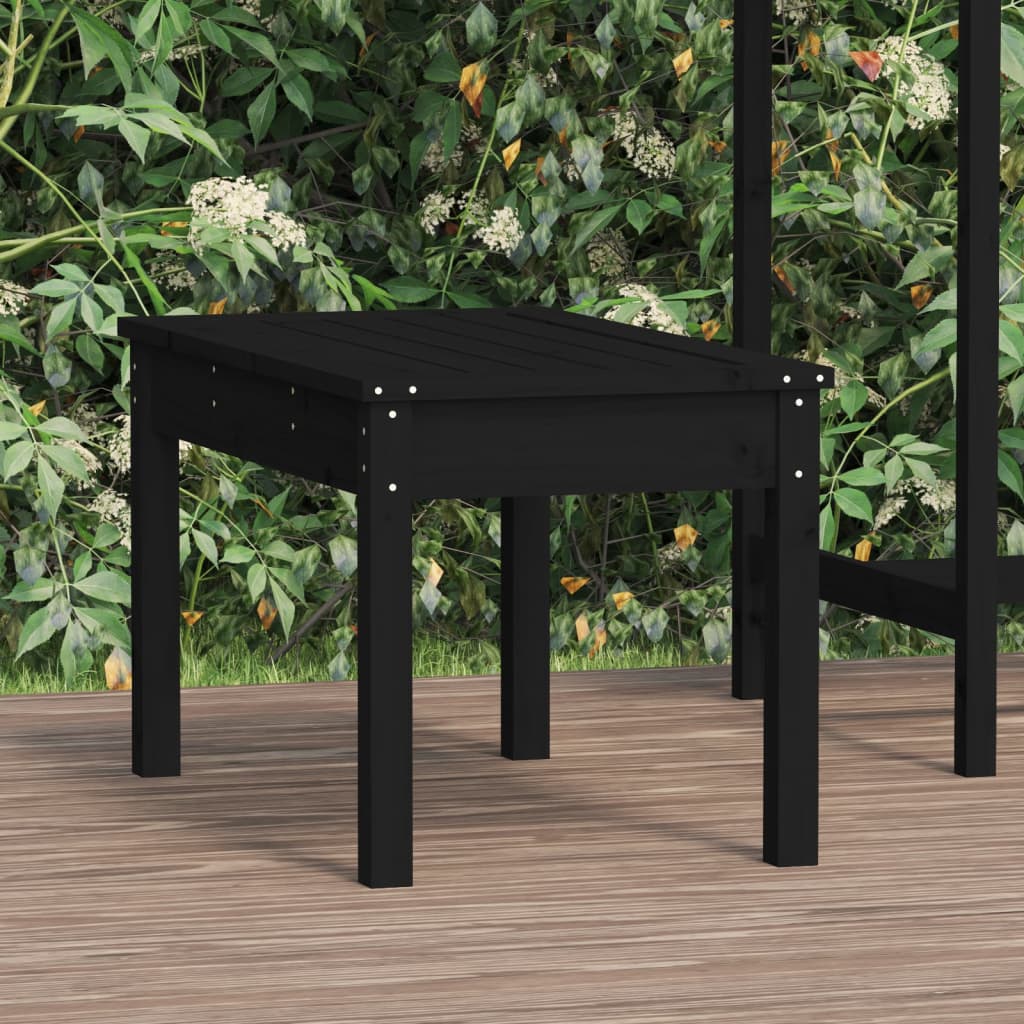 Panca da Giardino Nera 80x44x45 cm Legno Massello di Pino - homemem39