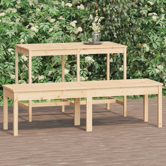 Panca da Giardino 2 Posti 159,5x44x45 cm Legno Massello di Pino - homemem39