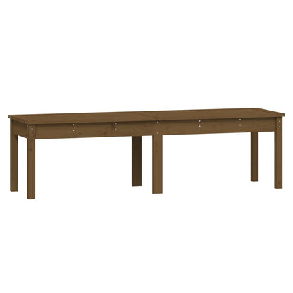 Panca Giardino 2 Posti Miele 159,5x44x45cm Legno Massello Pino - homemem39