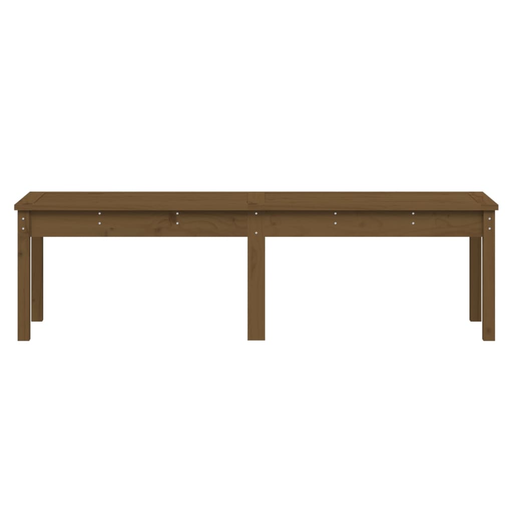 Panca Giardino 2 Posti Miele 159,5x44x45cm Legno Massello Pino - homemem39