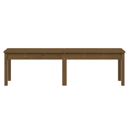 Panca Giardino 2 Posti Miele 159,5x44x45cm Legno Massello Pino - homemem39