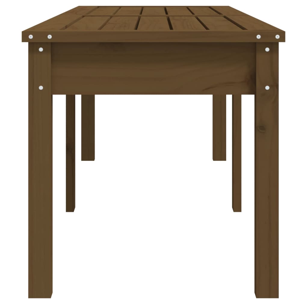 Panca Giardino 2 Posti Miele 159,5x44x45cm Legno Massello Pino - homemem39