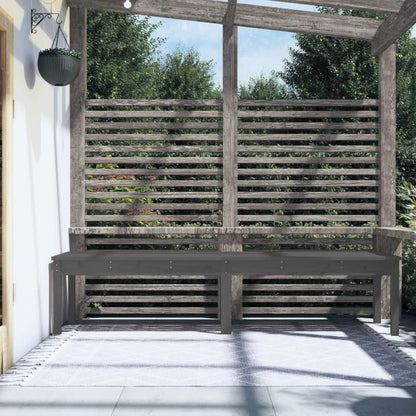 Panca Giardino 2 Posti Grigia 203,5x44x45cm Legno Massello Pino - homemem39