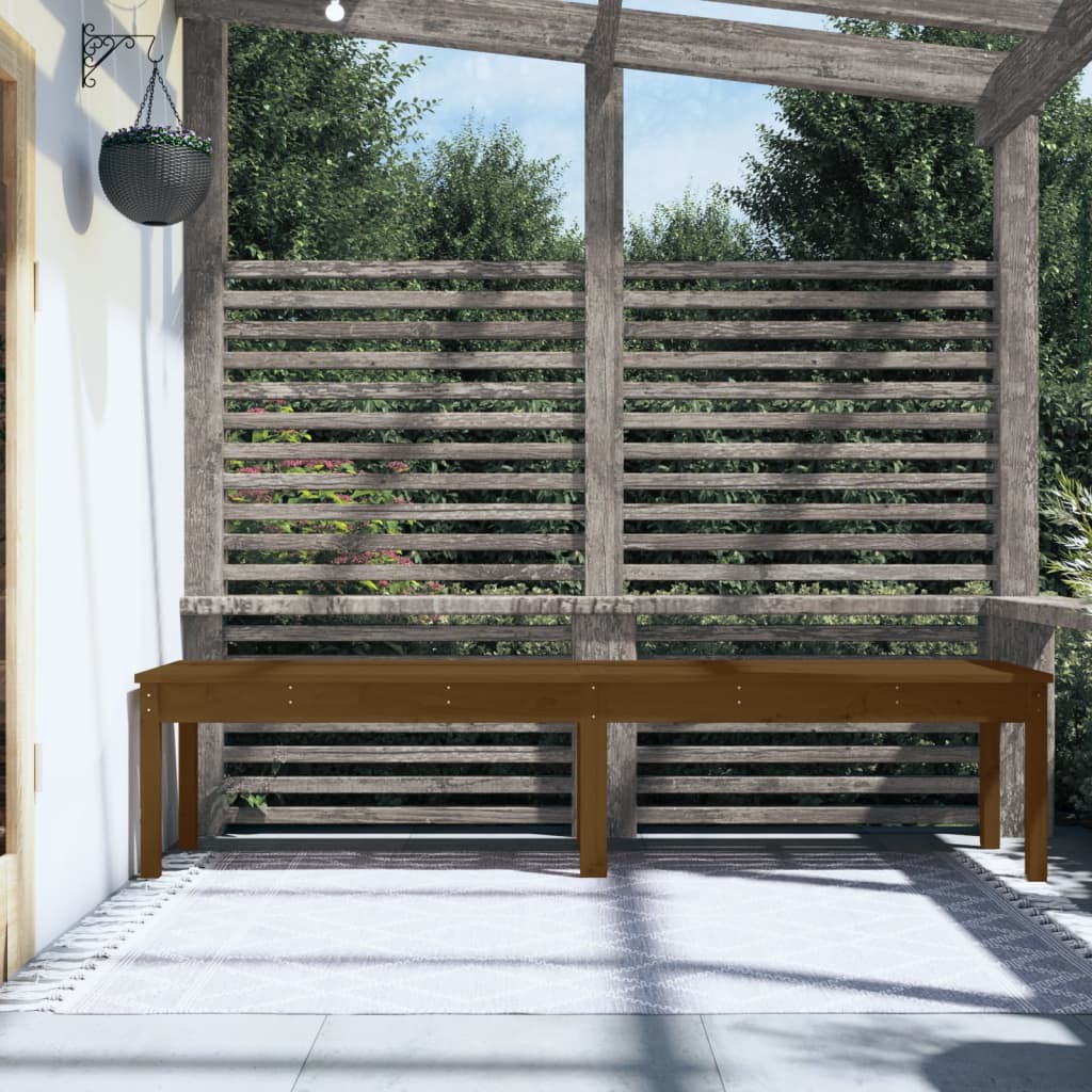 Panca Giardino 2 Posti Miele 203,5x44x45cm Legno Massello Pino - homemem39