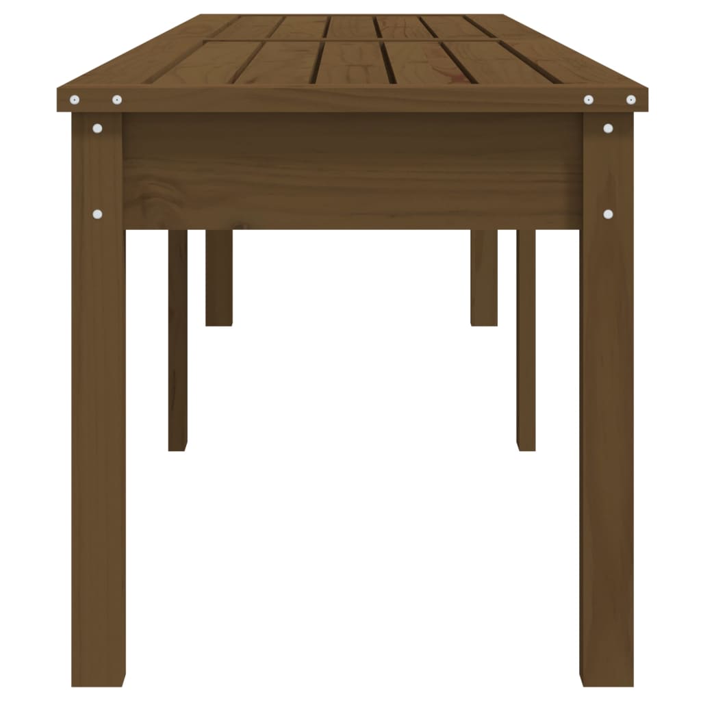 Panca Giardino 2 Posti Miele 203,5x44x45cm Legno Massello Pino - homemem39