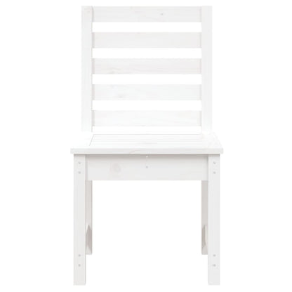 Sedie da Giardino 2pz Bianco 40,5x48x91,5cm Legno Massello Pino - homemem39