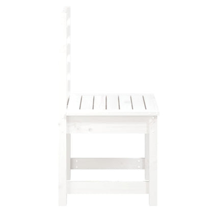 Sedie da Giardino 2pz Bianco 40,5x48x91,5cm Legno Massello Pino - homemem39