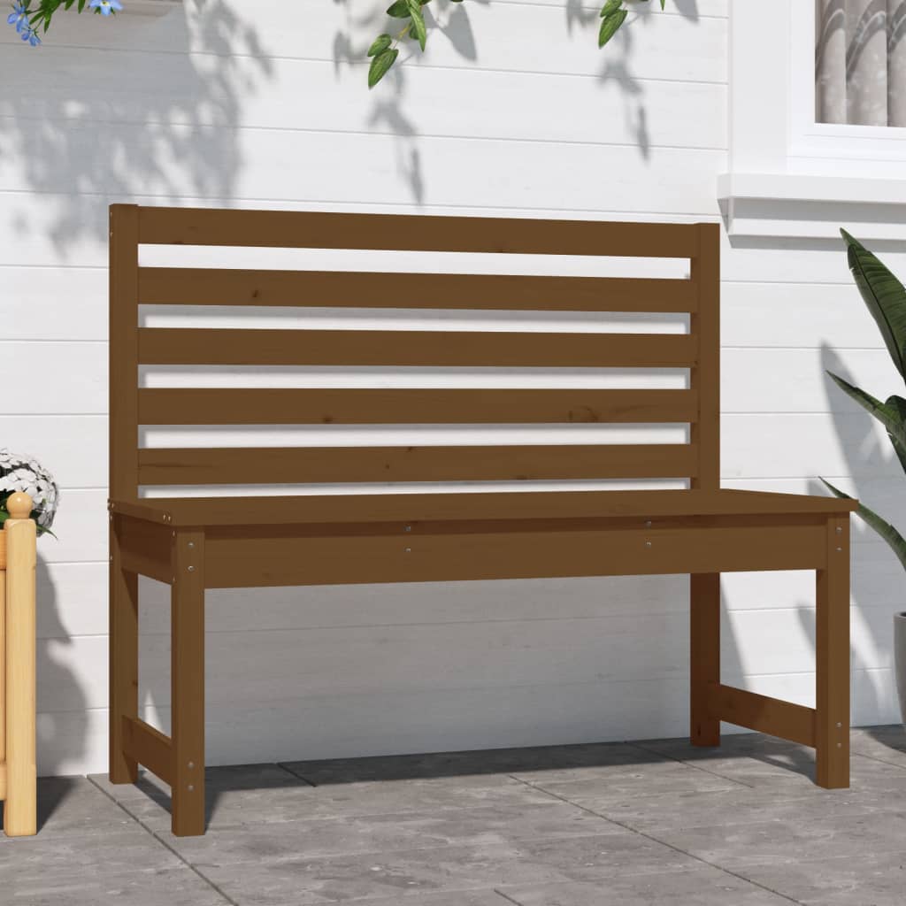 Panca da Giardino Miele 109 cm in Legno Massello di Pino - homemem39