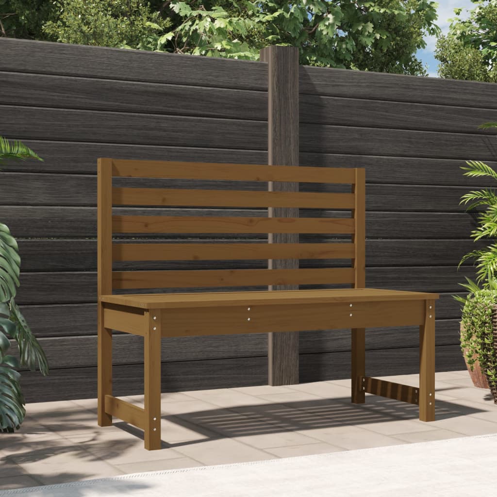 Panca da Giardino Miele 109 cm in Legno Massello di Pino - homemem39