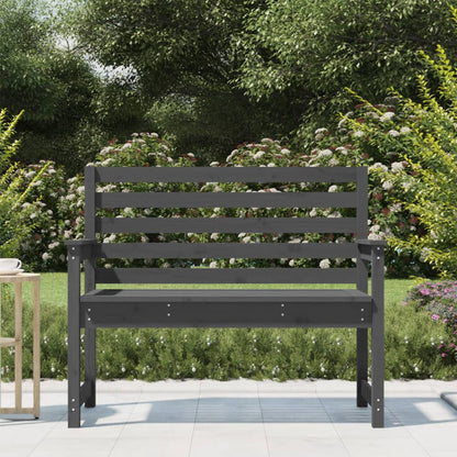 Panca da Giardino Grigia 109x48x91,5 cm Legno Massello di Pino - homemem39