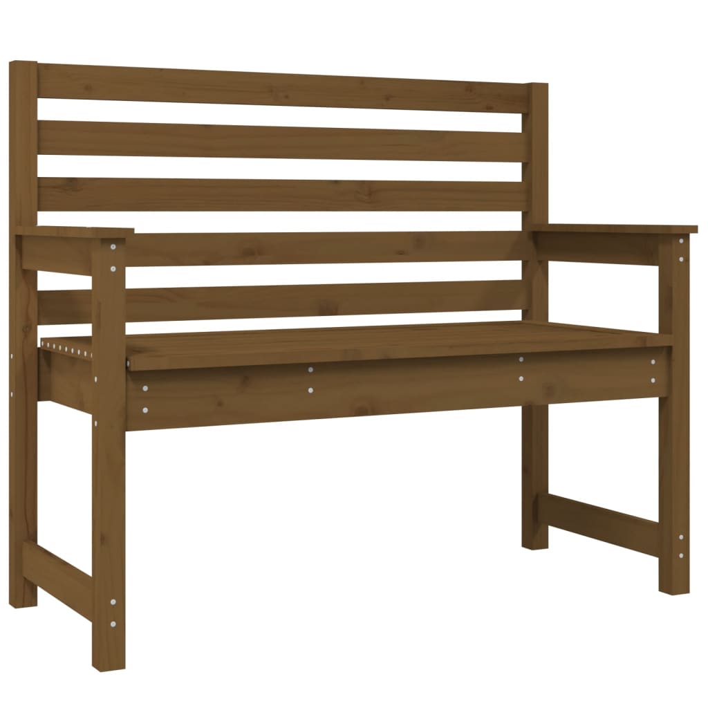 Panca da Giardino Miele 109x48x91,5 cm Legno Massello di Pino - homemem39