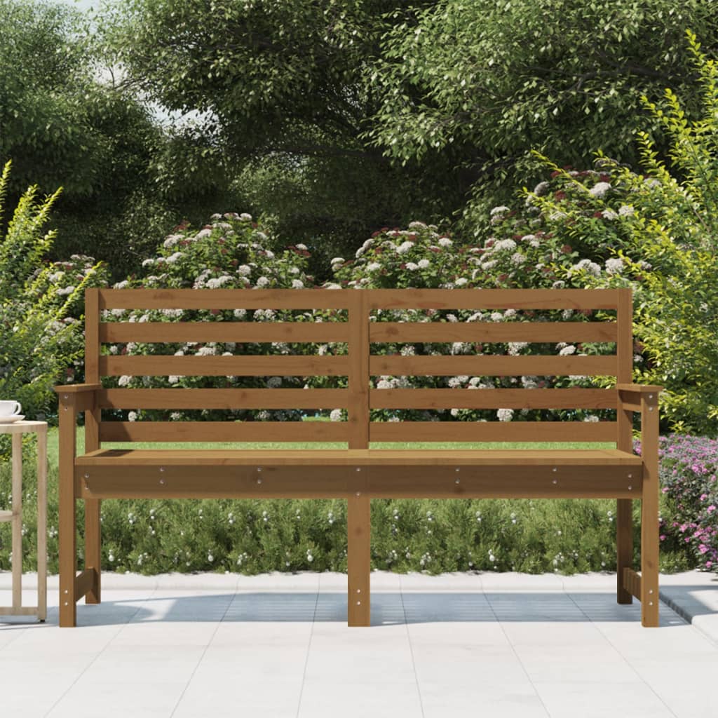 Panca da Giardino Miele 159,5x48x91,5 cm Legno Massello di Pino - homemem39