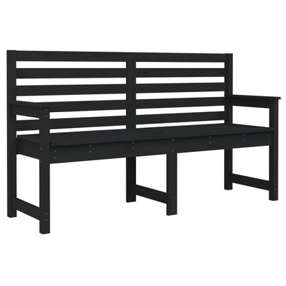 Panca da Giardino Nera 159,5x48x91,5 cm Legno Massello di Pino - homemem39