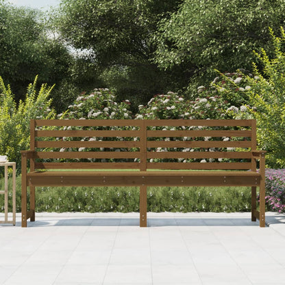 Panca da Giardino Miele 203,5x48x91,5 cm Legno Massello di Pino - homemem39