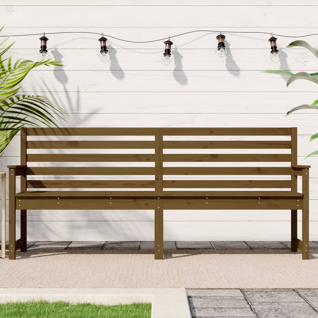 Panca da Giardino Miele 203,5x48x91,5 cm Legno Massello di Pino - homemem39