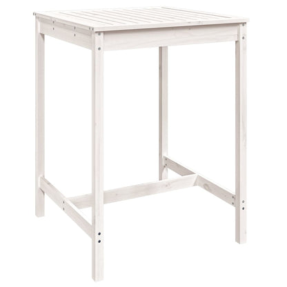 Tavolo da Giardino Bianco 82,5x82,5x110cm Legno Massello Pino - homemem39