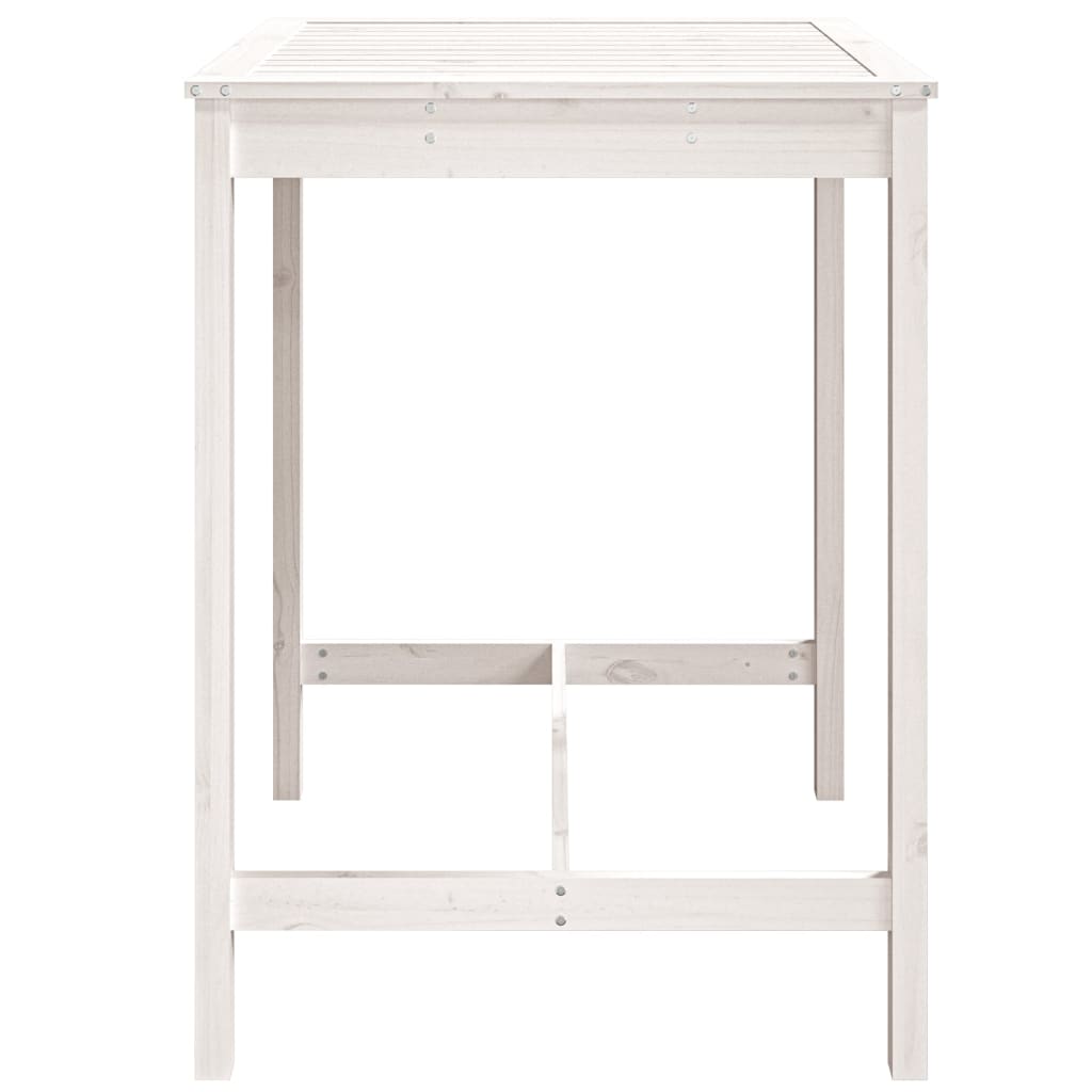 Tavolo da Giardino Bianco 82,5x82,5x110cm Legno Massello Pino - homemem39