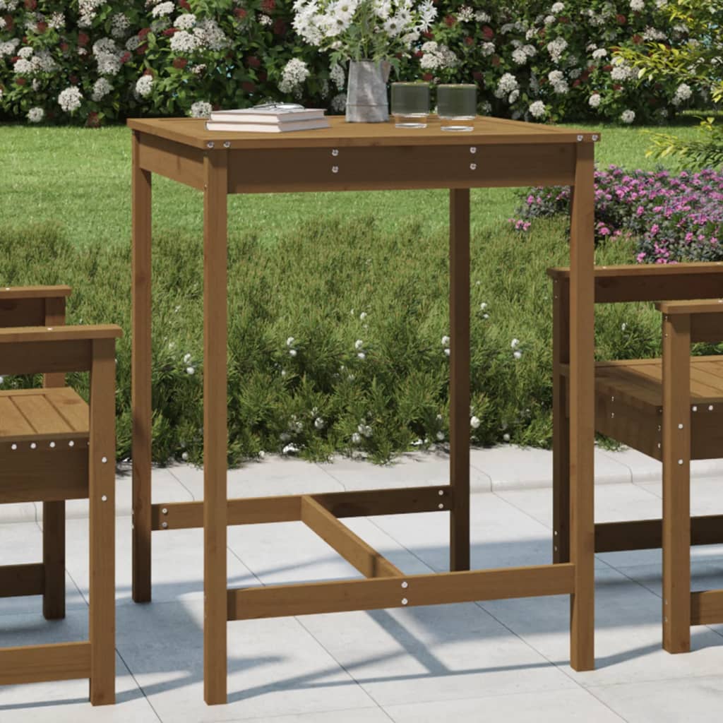 Tavolo da Giardino Miele 82,5x82,5x110cm Legno Massello di Pino - homemem39