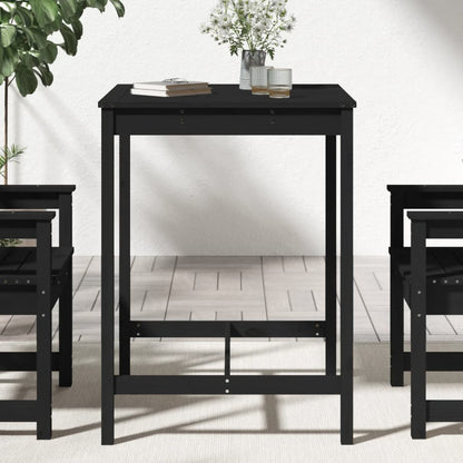 Tavolo da Giardino Nero 82,5x82,5x110cm Legno Massello di Pino - homemem39