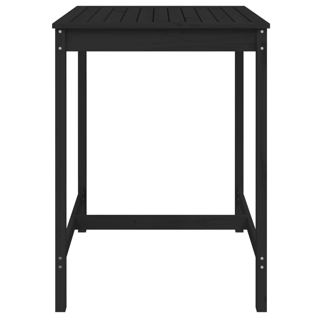 Tavolo da Giardino Nero 82,5x82,5x110cm Legno Massello di Pino - homemem39