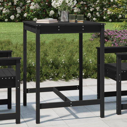 Tavolo da Giardino Nero 82,5x82,5x110cm Legno Massello di Pino - homemem39