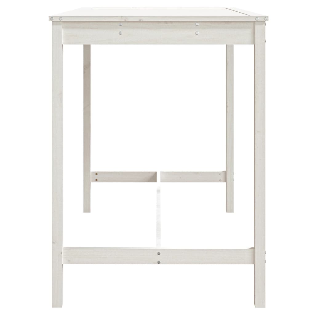 Tavolo da Giardino Bianco 121x82,5x110cm Legno Massello di Pino - homemem39