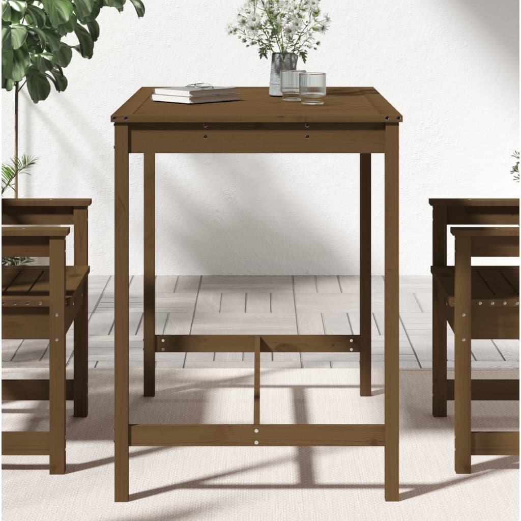 Tavolo da Giardino Miele 121x82,5x110 cm Legno Massello di Pino - homemem39