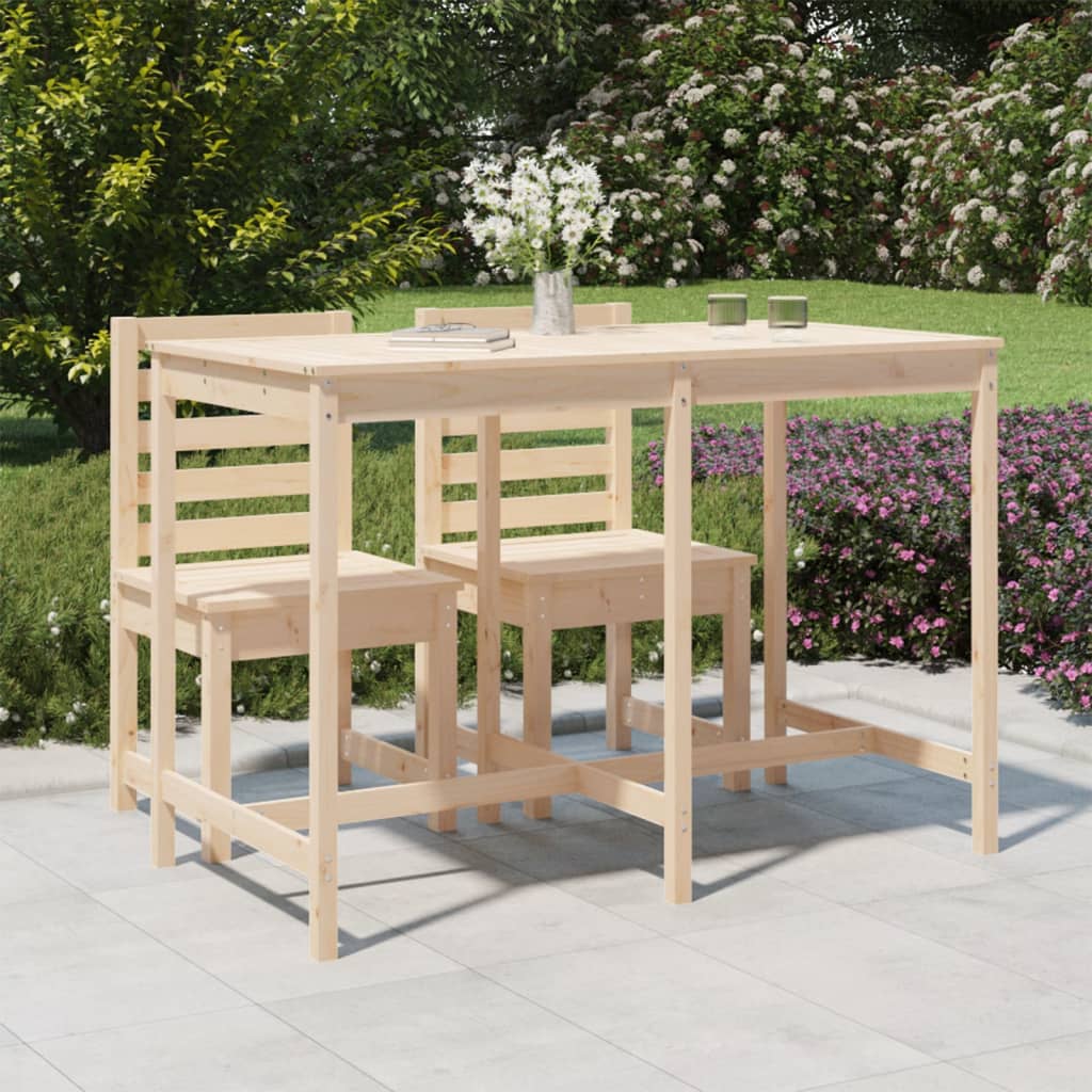 Tavolo da Giardino 159,5x82,5x110 cm in Legno Massello di Pino - homemem39