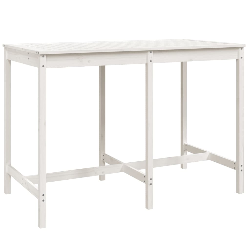 Tavolo da Giardino Bianco 159,5x82,5x110 cm Legno Massello Pino - homemem39