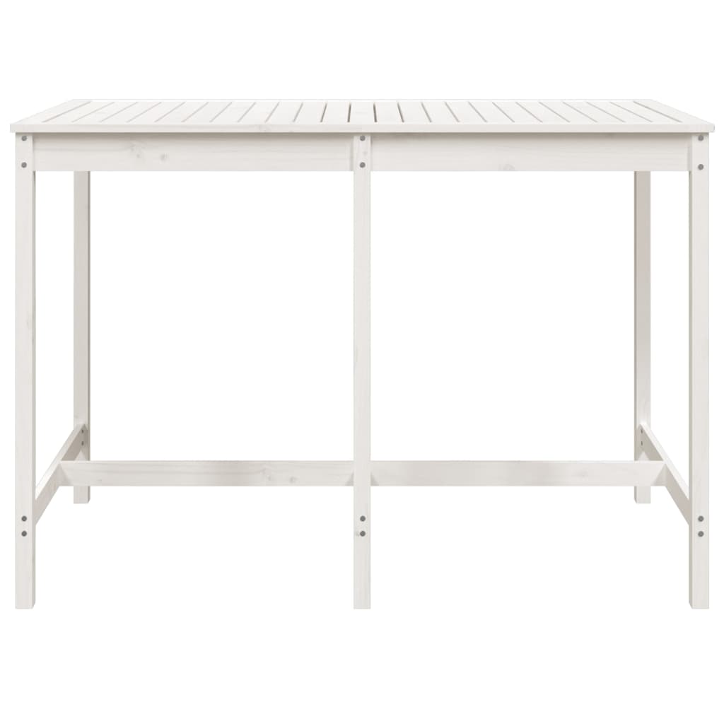 Tavolo da Giardino Bianco 159,5x82,5x110 cm Legno Massello Pino - homemem39