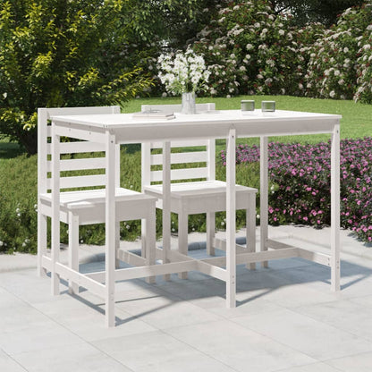 Tavolo da Giardino Bianco 159,5x82,5x110 cm Legno Massello Pino - homemem39