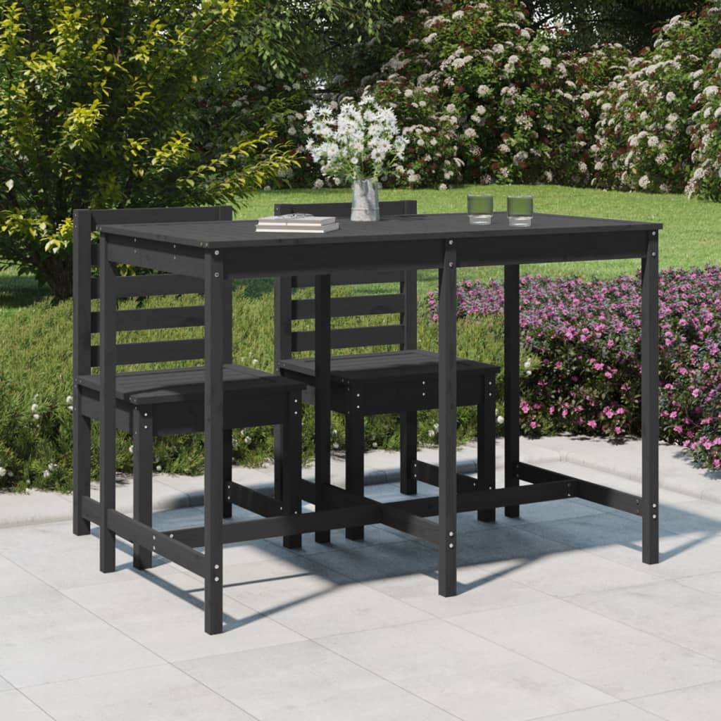 Tavolo da Giardino Grigio 159,5x82,5x110 cm Legno Massello Pino - homemem39