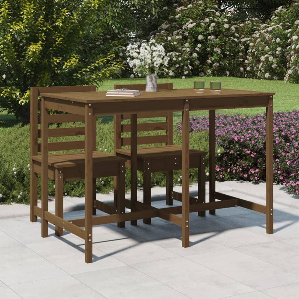 Tavolo da Giardino Miele 159,5x82,5x110cm Legno Massello Pino - homemem39