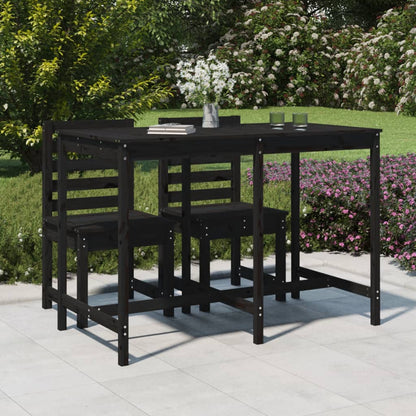 Tavolo da Giardino Nero 159,5x82,5x110cm Legno Massello di Pino - homemem39