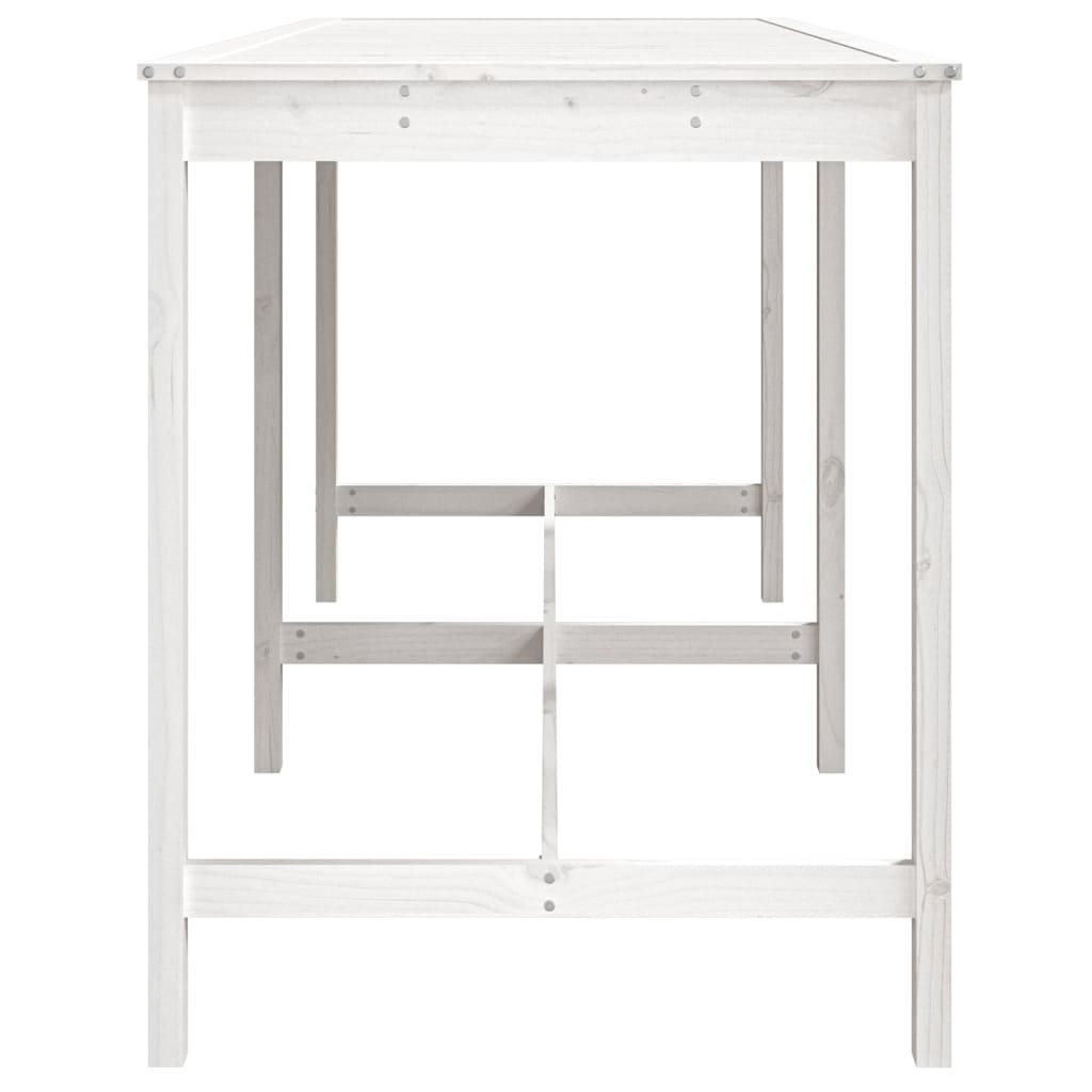 Tavolo da Giardino Bianco 203,5x90x110cm Legno Massello di Pino - homemem39