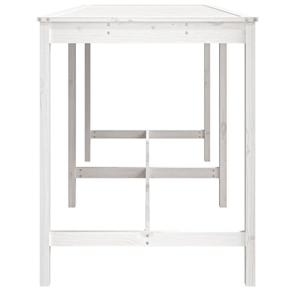 Tavolo da Giardino Bianco 203,5x90x110cm Legno Massello di Pino - homemem39