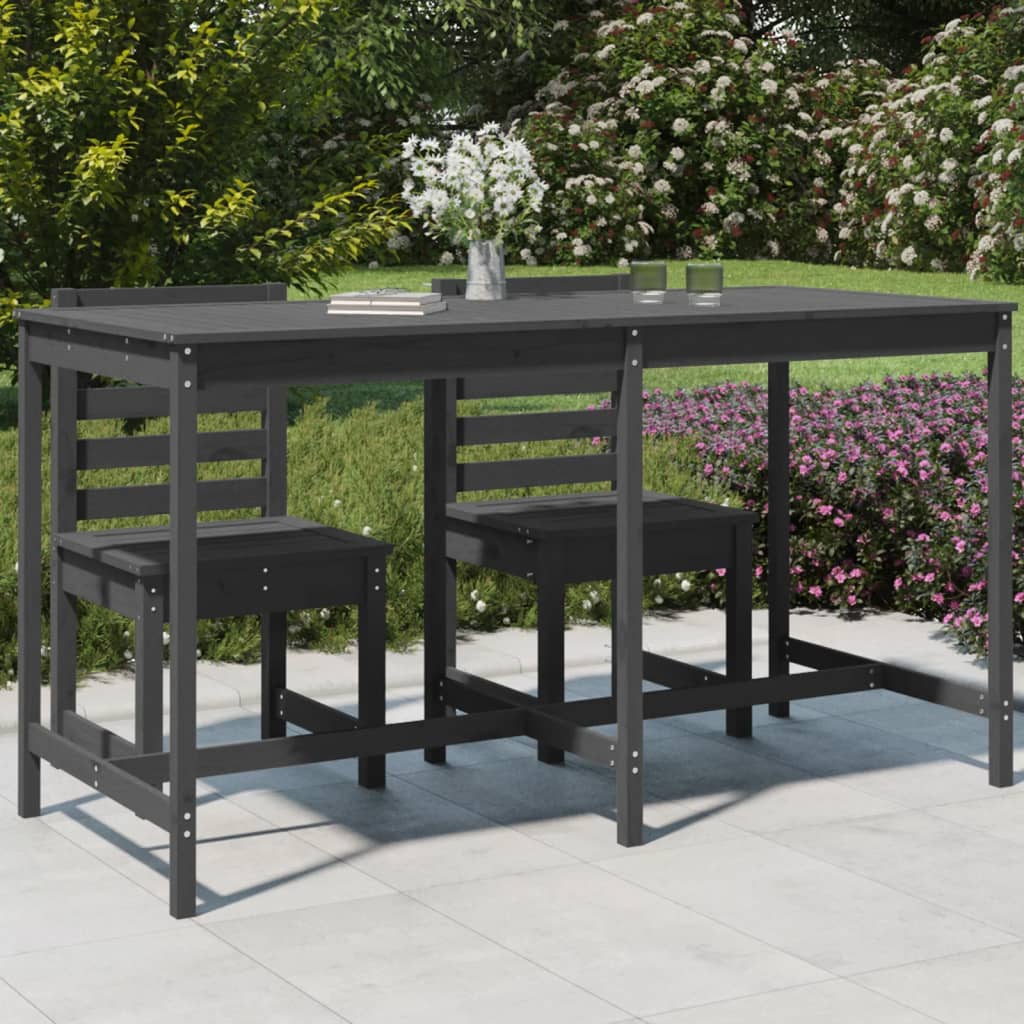 Tavolo da Giardino Grigio 203,5x90x110cm Legno Massello di Pino - homemem39