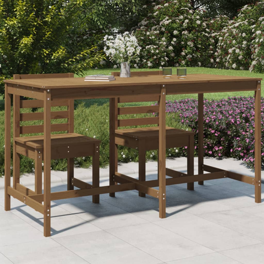 Tavolo da Giardino Miele 203,5x90x110cm Legno Massello di Pino - homemem39