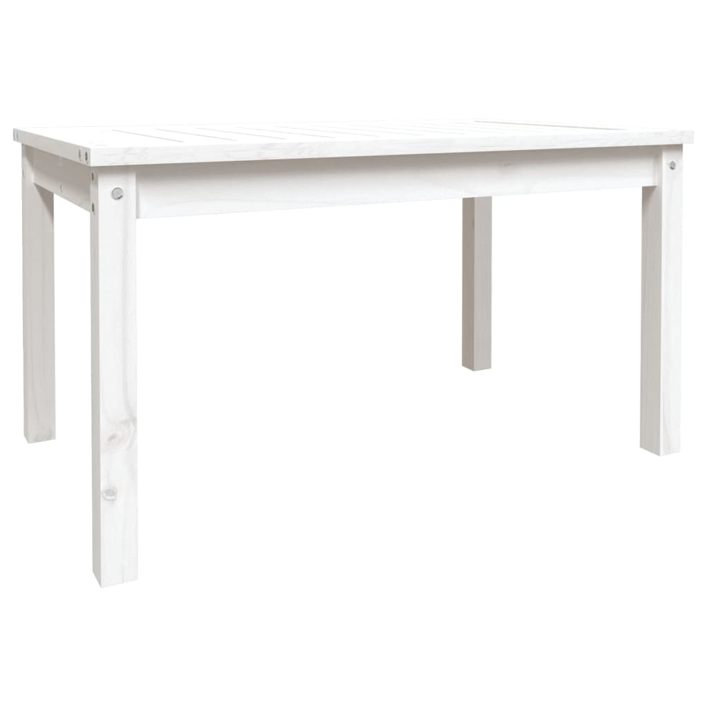 Tavolo da Giardino Bianco 82,5x50,5x45 cm Legno Massello Pino - homemem39